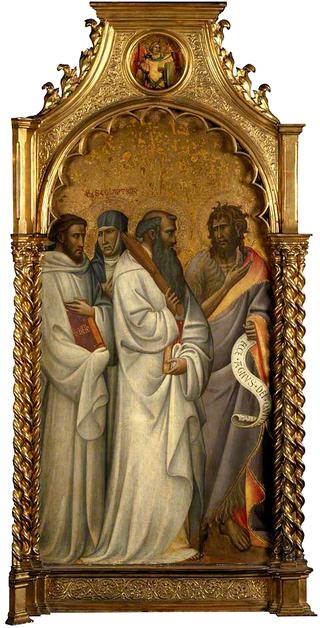 Saints Bernard, Scholastica, Benedict and John the Baptist