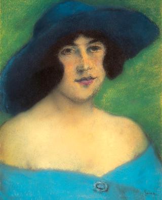 Girl with Blue Hat