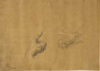 Study of St Peter's Left Hand for 'the Fall of Simon the Pharisee'