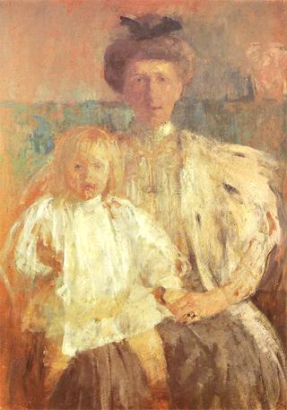 Julia Pugetowa with Her Son