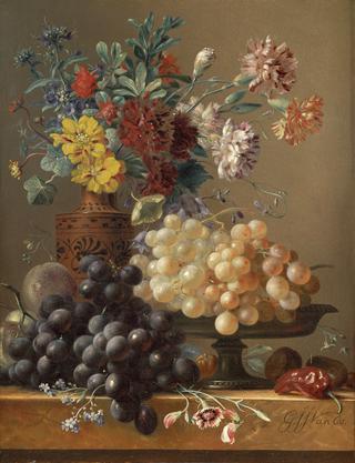 Still-life with Fruit and Flowers in a Greek Vase