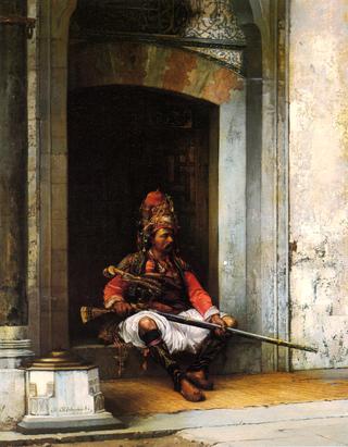 Seated Bashi-Bazouk with a Rifle