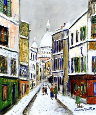 Rue Saint-Rustique in the Snow