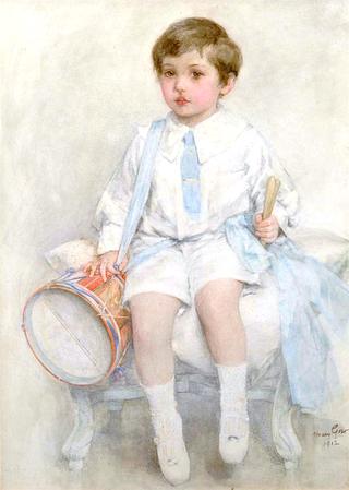 Portrait of a Boy with a Drum