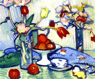 Tulips and Fruit