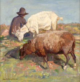 Summer Landscape with Goatherd