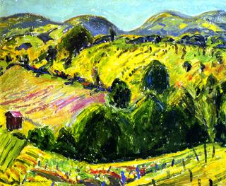 Fauve Landscape with Rolling Hills