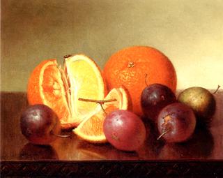 Still Life: Oranges and Plums