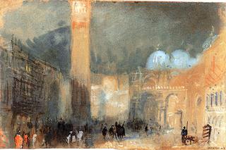 The Piazzetta, with San Marco and its Campanile, Night