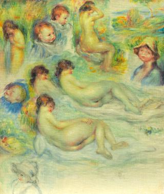 Studies of Pierre Renoir, His Mother, Aline Charicot, Nudes and Landscape