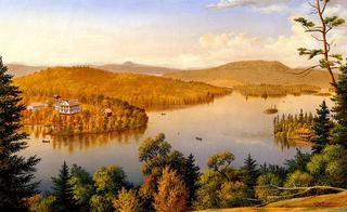 Blue Mountain Lake with Ordway House