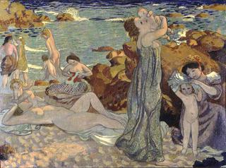 Baigneuses, plage du Pouldu