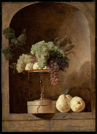 Grapes, Peaches and Quinces in a Niche