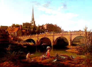 A View of English Bridge, Shrewsbury, Shropshire