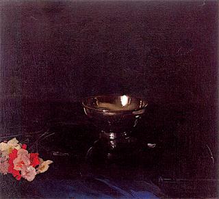 The Lustre Bowl with Red and White Flowers