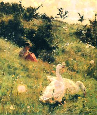 Girl with Geese