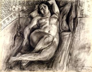 Reclining Nude, Table and Fruit