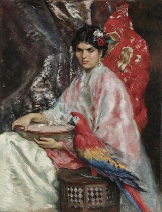 Lady with a Parrot