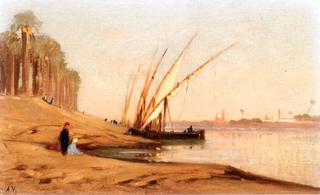 Oriental Harbor Scene