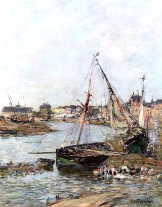 The Port of Trouville at Low Tide