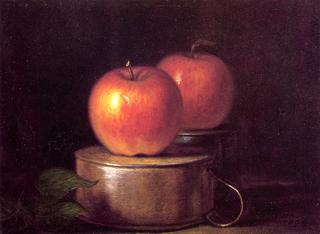 Fruit Piece: Apples on Tin Cups