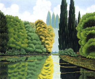 Lake with Cypress
