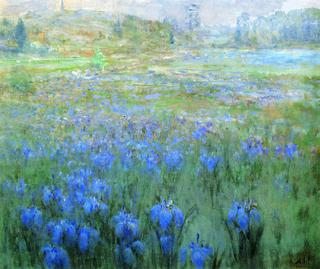 Landscape with Irises