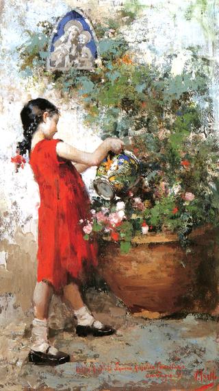 Little Girl in the Garden
