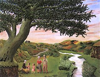 Family of Peasants under ann Oak Tree