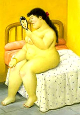 Woman Seated on a Bed