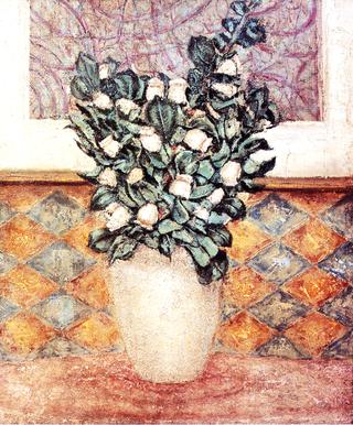 Vase of Flowers with Green Leaves