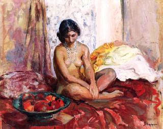 Egyptian Woman with Platter of Fruit