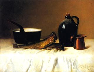 Still Life with Herring, Pot, Jug and Measure