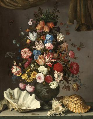 Still Life with Flowers, Shells and Insects