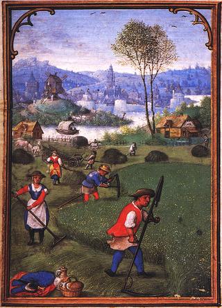 Labors of the Months: July, from a Flemish Book of Hours