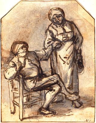 Two Peasants Drinking