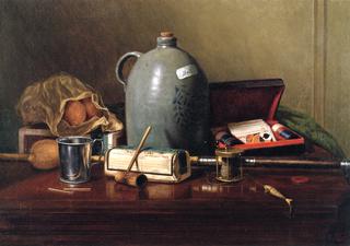 Still Life with Fishing Tackle, Fruit, and Tobacco