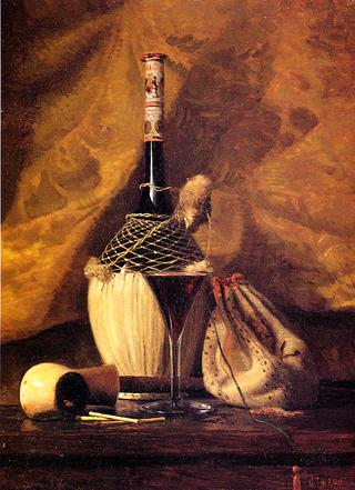 Still Life with Pipe and Bottle