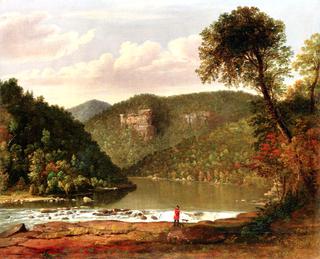 River Landscape with Hunter and Dog