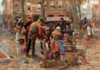 Market on a sunny autumn day
