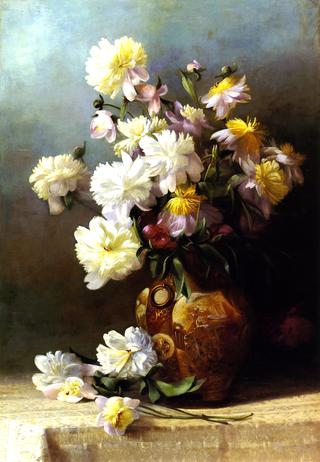 Peonies in an Oriental Vase