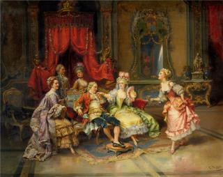 Louis XV In the Throne Room