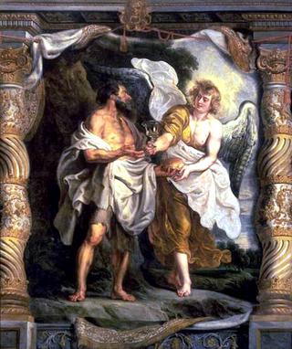 The Prophet Elijah and an Angel in the Desert