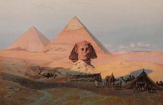 The Pyramids of Giza at sunrise (Pyramiden von Gizeh bei Sonnenaufgang)