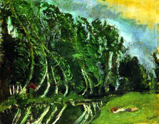 Landscape with Reclining Figure, Champigny