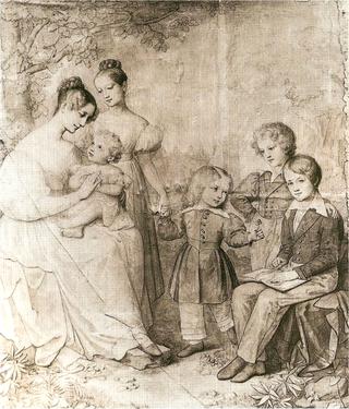 Duchess Sophie of Baden and her Children