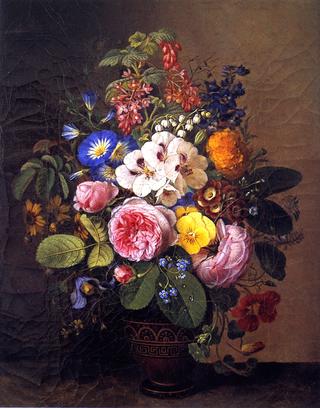Boquet of Flowers in a Greek Vase