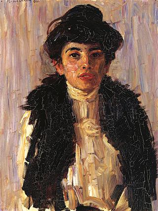 Woman with a Feather Boa