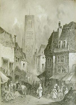 Street scene, market