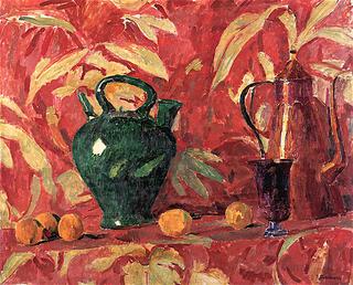 Still Life with Red Cloth